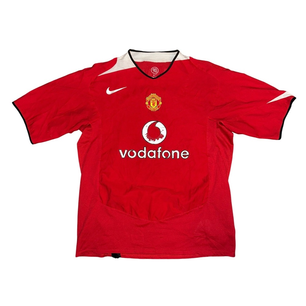 Nike Manchester United 2004-06 Scholes 18 Home Jersey Red Vodafone XL